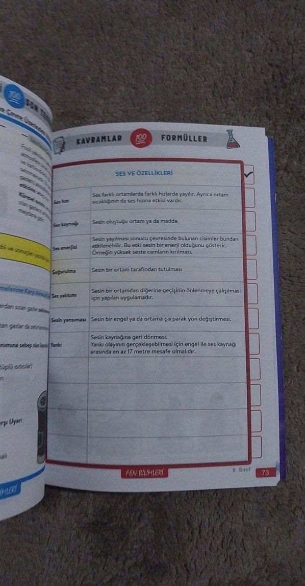 6. Sınıf Tonguç 1. ve 2. Dönem Yazılı Notları - Görsel 3