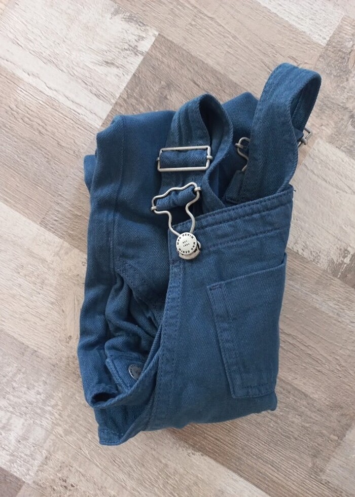 Mango kids salopet jean tulum - Görsel 3