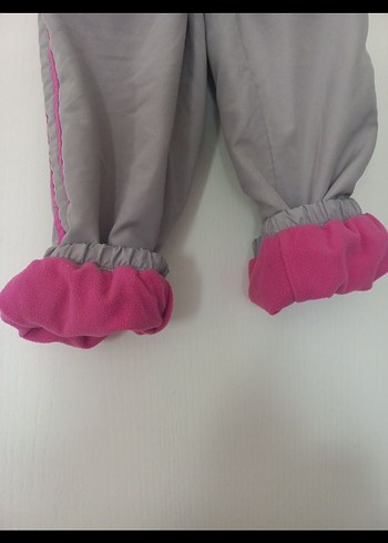 Kemerli Gri Bol Kesim Kız Çocuk eşofman altı - Görsel 3