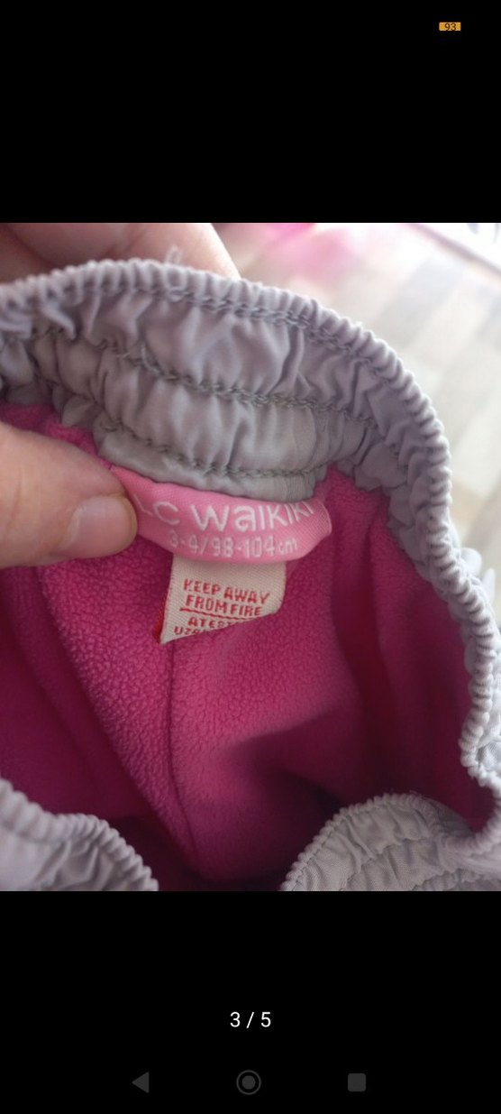 Kemerli Gri Bol Kesim Kız Çocuk eşofman altı - Görsel 4