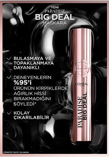 Beden LOREAL BIG DEAL MASKARA SİYAH
