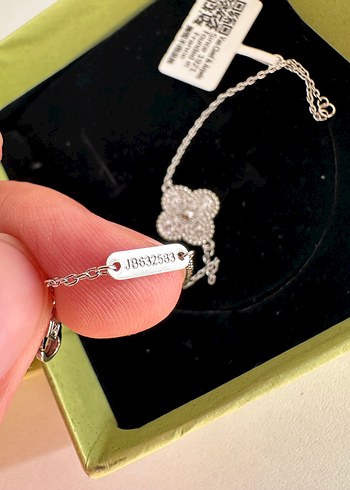 Van Cleef & Arpels Van Cleef & Arpels Silver Taşlı Tek Yonca Bileklik