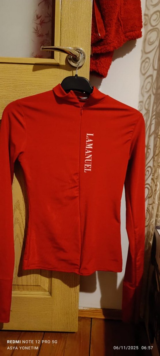 kırmızı spor ceket - Görsel 5
