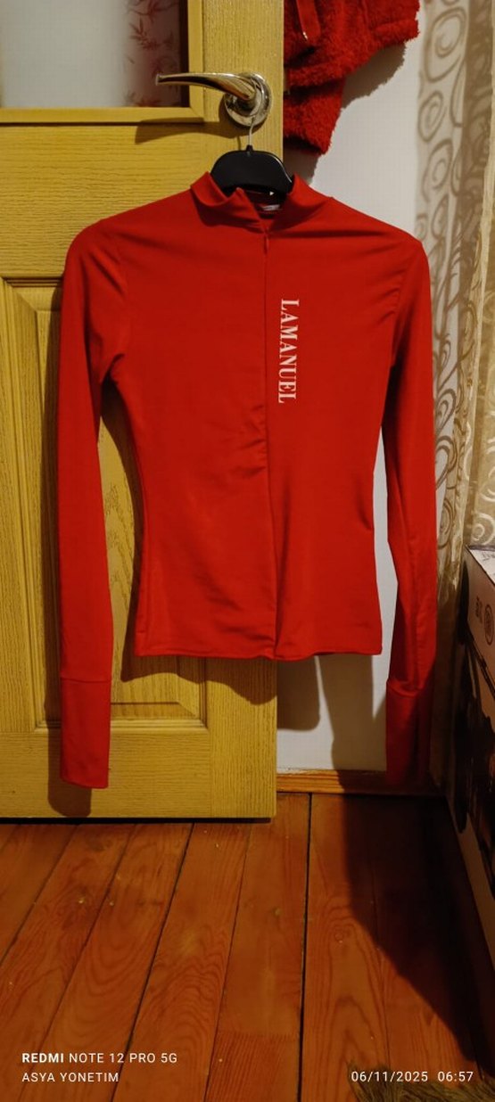 kırmızı spor ceket - Görsel 4