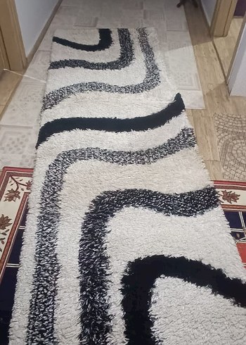 Çağdaş Zebra Desenli Beyaz Gri Halı - Görsel 2