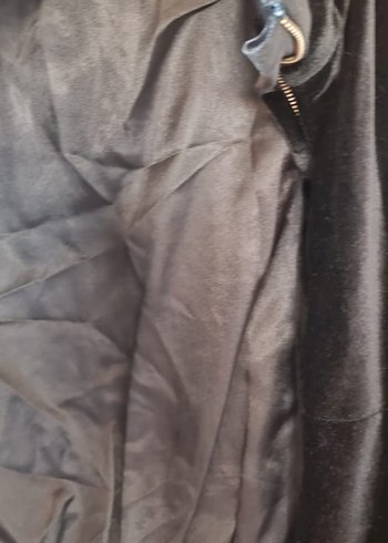 Siyah Kadın Kısa Fermuarlı Polar Ceket - Görsel 3