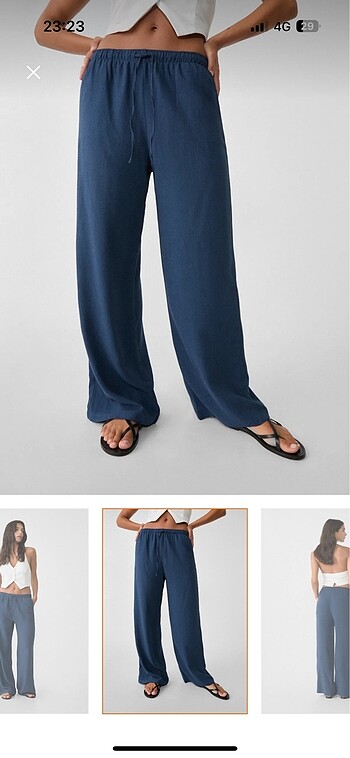 Stradivarius Keten pantolon