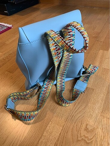 Divarese Deri Mavi Çanta - Görsel 2