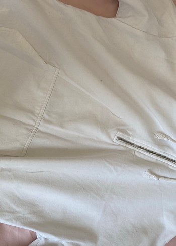 Beyaz sweatshirt