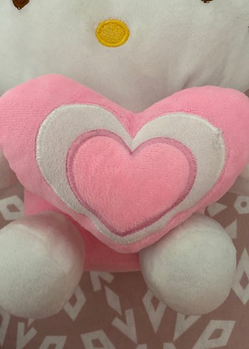 Pembe Kalp Detaylı Peluş Oyuncak - Görsel 2
