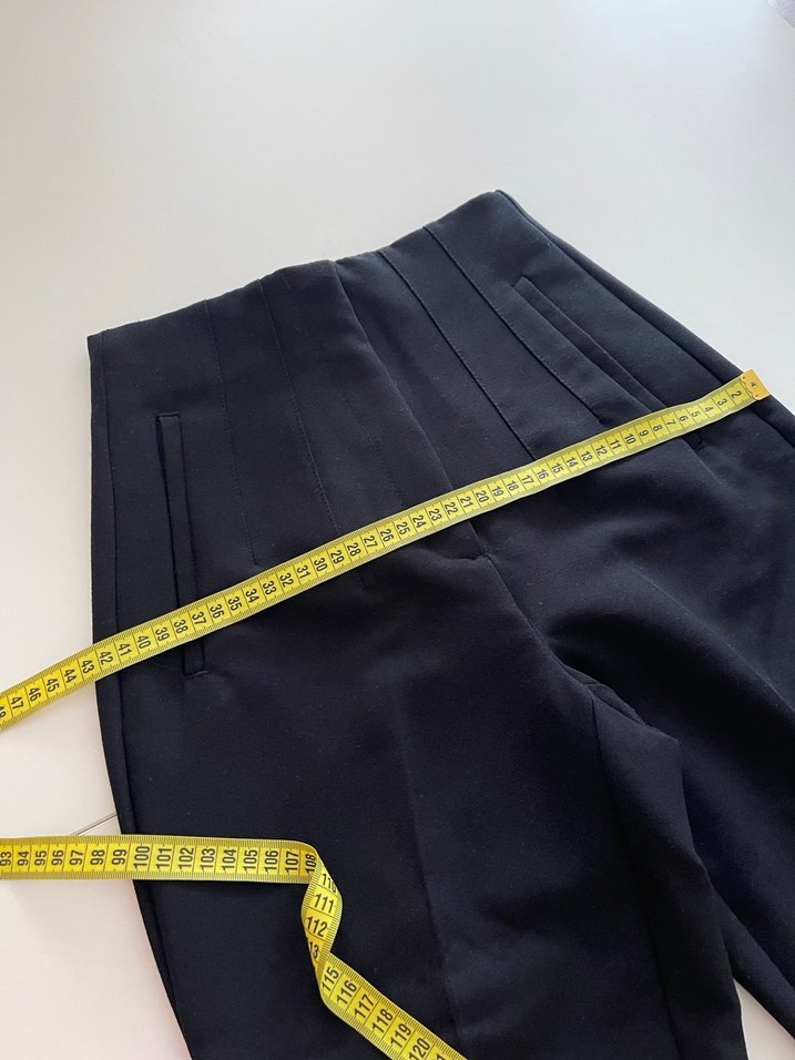 Zara siyah kumaş pantolon cigarette - Görsel 4