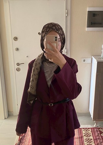 Bordo Uzun Kollu Kadın Takım - Görsel 4