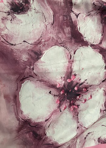 Pembe Bohem Tarzı İpek Görünümlü Kadın Şal - Görsel 3