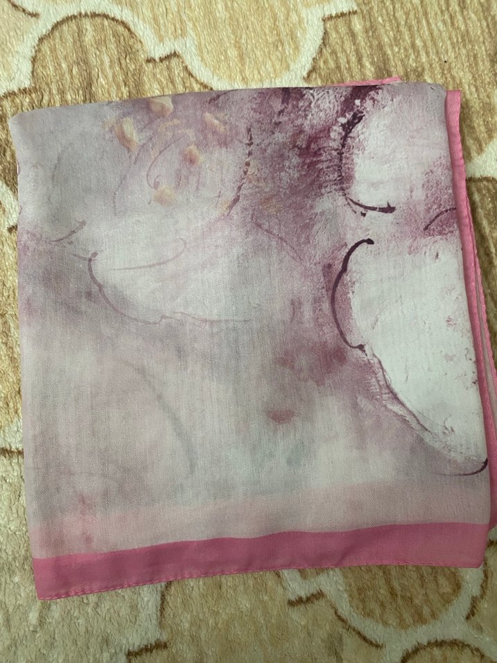 Pembe Bohem Tarzı İpek Görünümlü Kadın Şal - Görsel 2