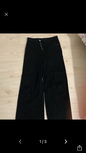 Siyah geniş paça jean