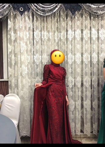 Abiye Uzun Drapeli Kırmızı Kadın Abiye Elbise