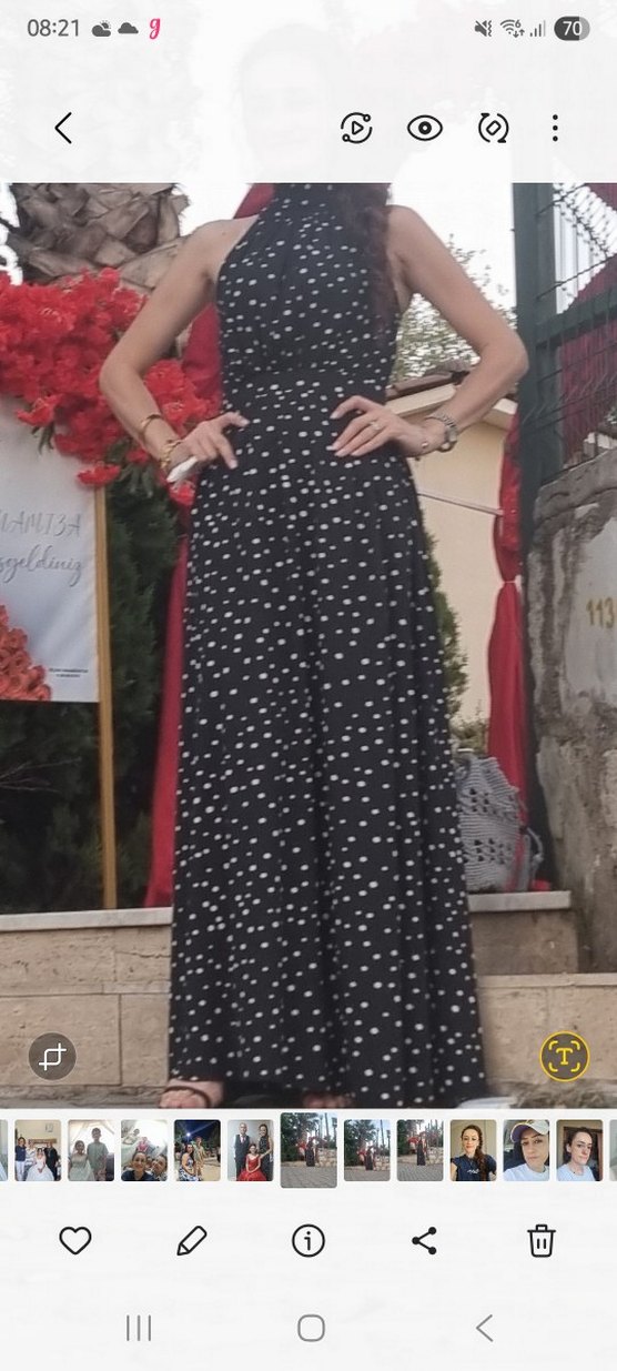 Halter yaka elbise - Görsel 3