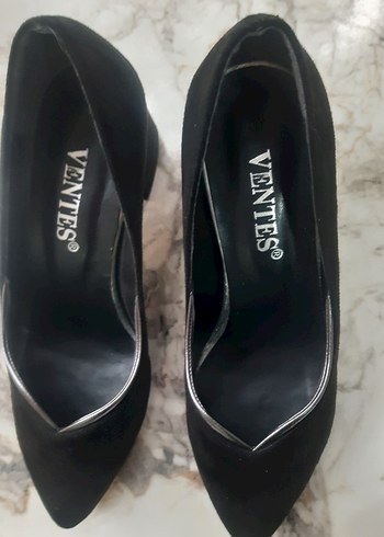 Siyah Parlak Stiletto Topuklu Kadın Ayakkabı - Görsel 3