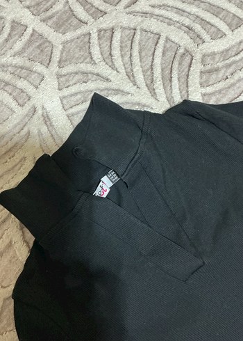 Siyah Yüksek Yaka Mini Kadın Elbise - Görsel 2