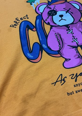 Renkli Baskılı Kısa Kollu Tişört - Görsel 2