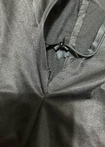 Siyah Drapeli Straplez Uzun Elbise - Görsel 5