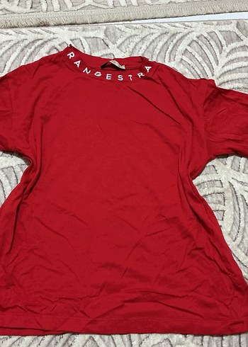 Kırmızı Kadın Kısa Kollu Basic Tişört - Görsel 2