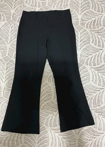 Kadın Siyah Pilili Kumaş Pantolon - Görsel 2