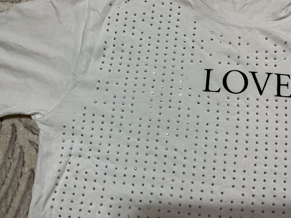 Beyaz Dantel Detaylı Kadın Tişört - Görsel 3