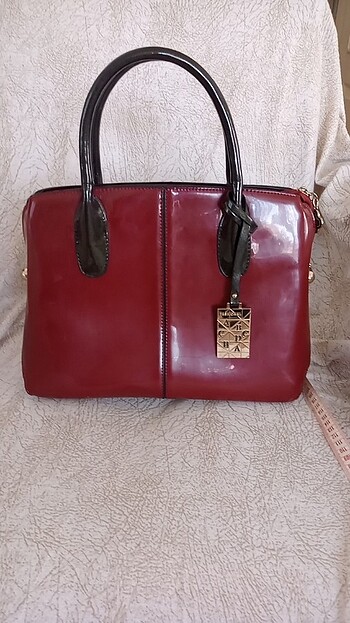 Fashional marka bordo rengi çok şık el çantası