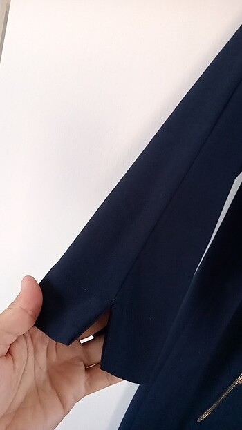 Lacivert şık elbise  - Görsel 6