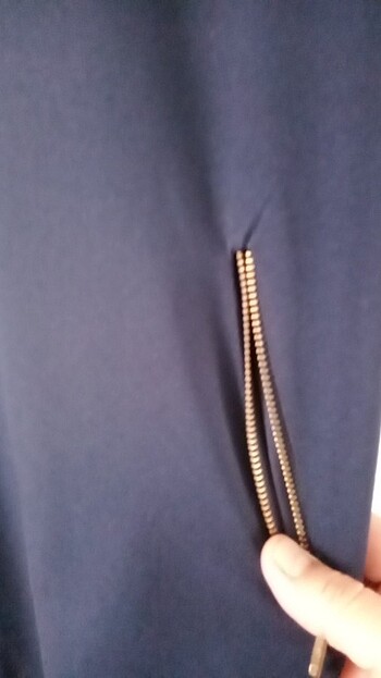 Lacivert şık elbise  - Görsel 7