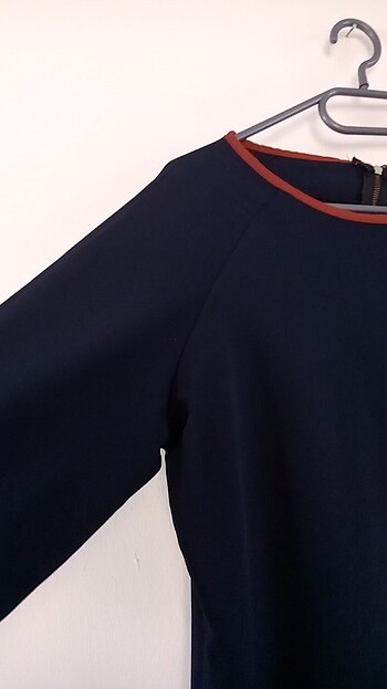 Lacivert şık elbise  - Görsel 8