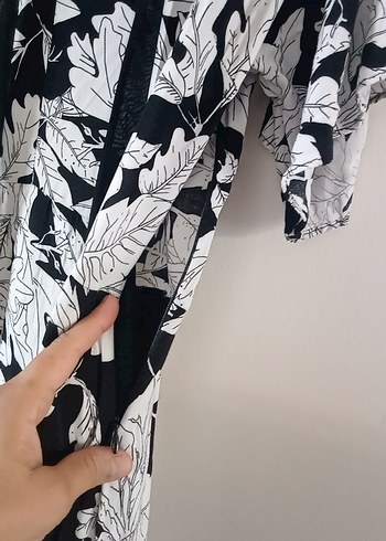 Gri Desenli Midi Kadın Elbise - Görsel 7