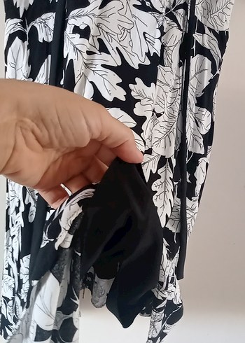 Gri Desenli Midi Kadın Elbise - Görsel 5