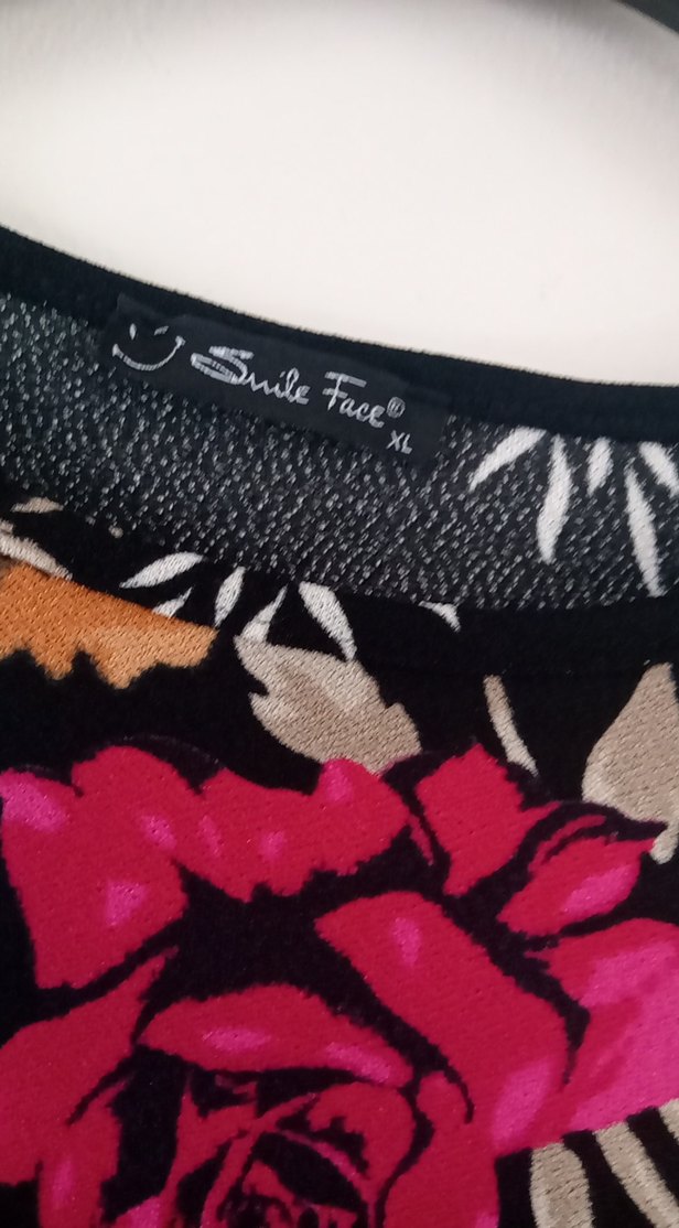 Çiçek Desenli Uzun kollu  Elbise XL beden - Görsel 4