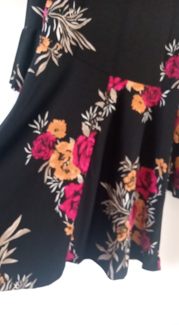 Çiçek Desenli Uzun kollu  Elbise XL beden - Görsel 5