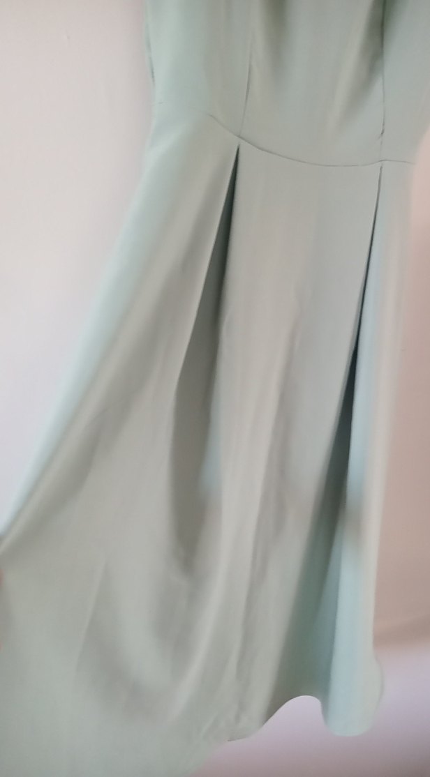 Trendyol marka Çağla  yeşili Uzun Kolsuz Drapeli Kadın Elbise - Görsel 3