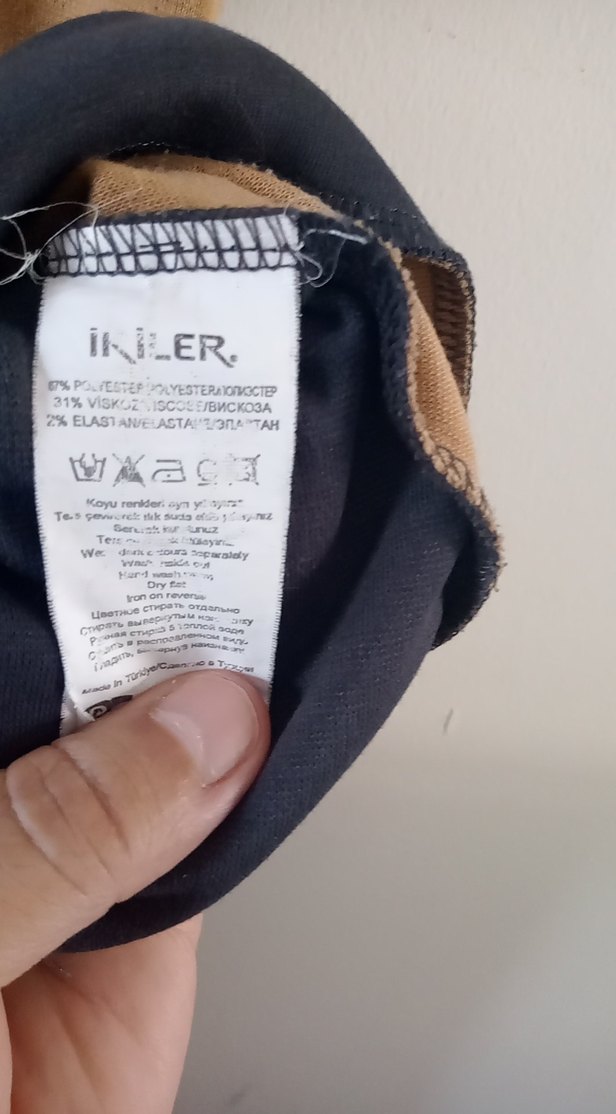 ikiler marka  L beden Bej ve Gri Midi Kadın Elbise - Görsel 5