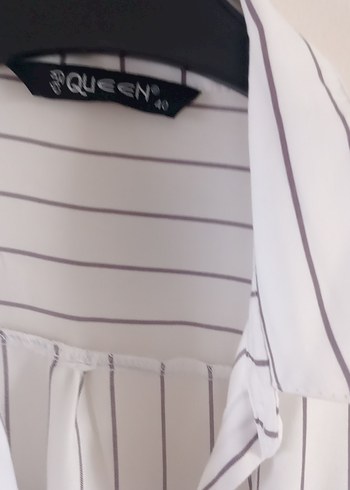 kahve Çizgili Uzun Kollu Gömlek - Görsel 3