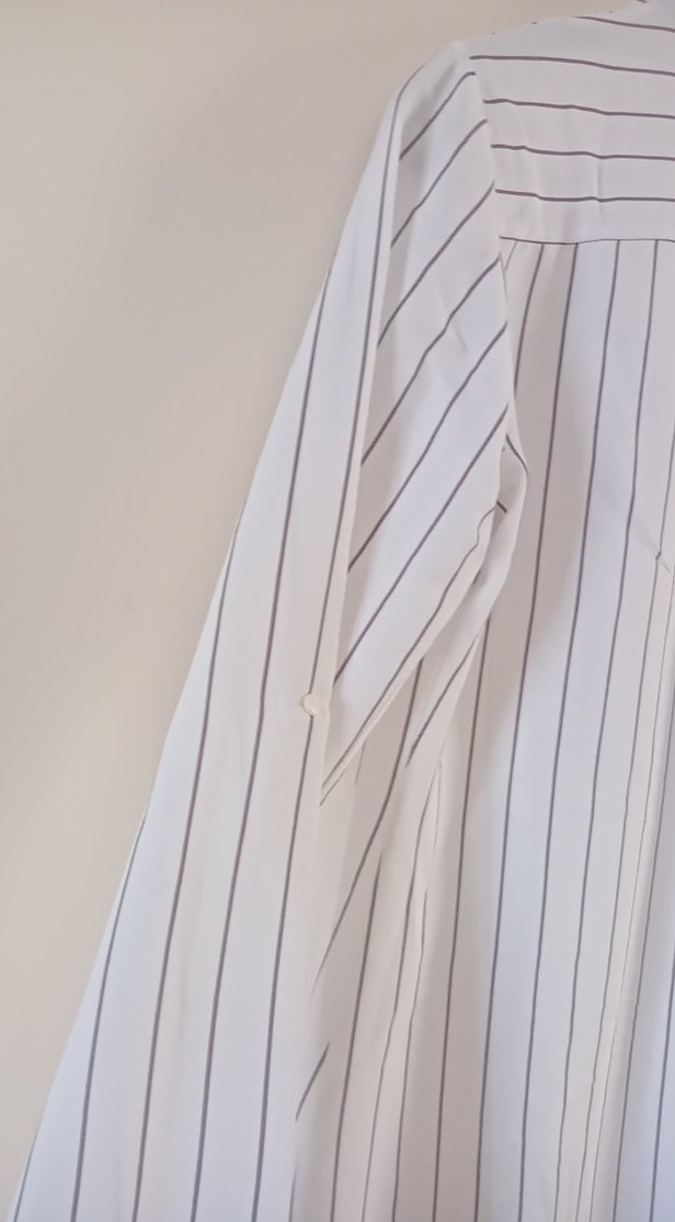 kahve Çizgili Uzun Kollu Gömlek - Görsel 5