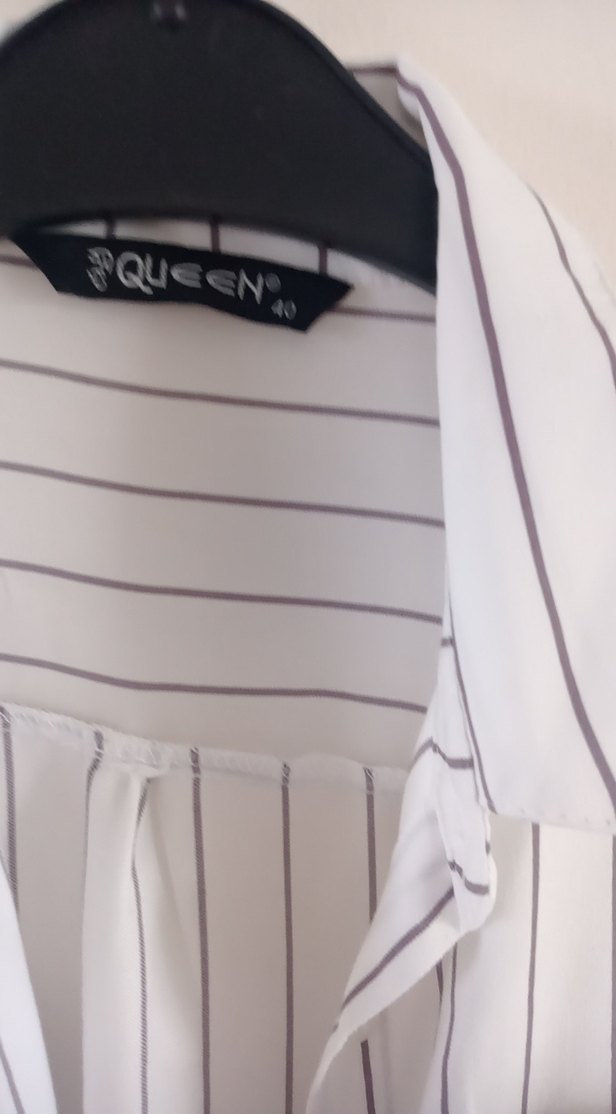 kahve Çizgili Uzun Kollu Gömlek - Görsel 3