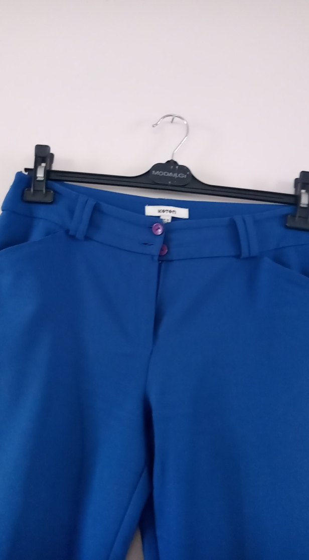 Koton Kadın Mavi kumaş Pantolon - Görsel 2