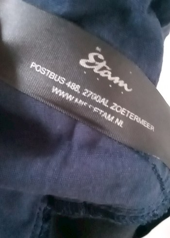 Lacivert Kadın Denim Pantolon Midi Boy - Görsel 9