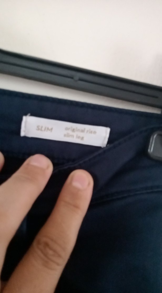 Lacivert Kadın Denim Pantolon Midi Boy - Görsel 4