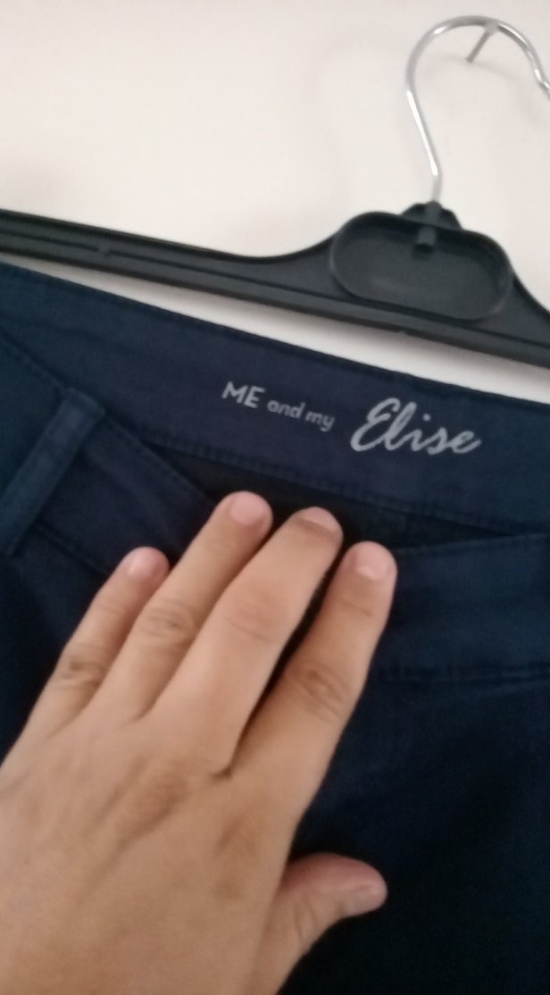 Lacivert Kadın Denim Pantolon Midi Boy - Görsel 3