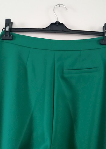 Yeşil Pilili Kadın Kumaş Pantolon - Görsel 5