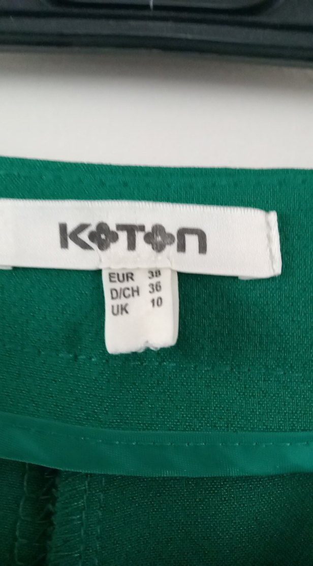 Yeşil Pilili Kadın Kumaş Pantolon - Görsel 4