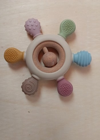 Pastel Renkli Diş Kaşıyıcı ve Çıngırak