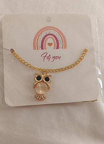 Baykuş objeli kolye 