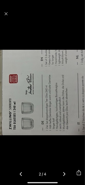 Jumbo Zwilling çift cidarlı çay bardağı